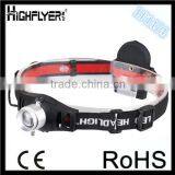 Super LED Adjustable Zoom Headlamp Headlight thumbnail-1