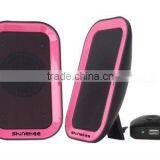 2 (2.0) Channels and Portable Audio Player,Mobile Phone,Computer,Stage,for Ipod,iphone,mp3,pc Use Loudspeaker(SP-666) thumbnail-3