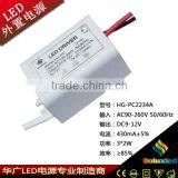 Constant Current Led Driver 3*2W 9-12V 430mA Led Power Supply for Led Light