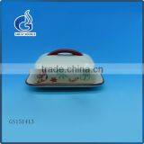 Novelty Porcelain Christmas Butter Dish With Lid Wholesale