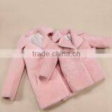 Girls Sky Blue Fur Coat Clothing , Winter Fur Clothing Sky Blue thumbnail-2