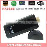 RK3188 Quad Core tv Stick With Usb Cable Android 4.2 Smart tv Dongle Stick With Factory Price Tablet pc