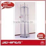 Three Sided Spinning Gridwall Display With 4 Wheels thumbnail-2