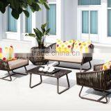 Resin Wicker Rattan Sofa Set -poly Rattan Outdoor Furniture Sofa Set (1.2mm Thickness Alu Frame, High Quality Wicker Furniture) thumbnail-1
