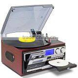 Rain Lane 6-in-1 Electric Turntable Fm Radio Cassette Record Player thumbnail-2