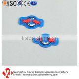 Custom Logo PVC Rubber Patch Hat Badge Backpack Label Blue Base thumbnail-1