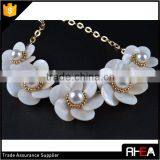 Lady Girl Party Shell Flowers Necklace,Handmade Fashion Pendant Necklace thumbnail-5
