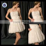 New Design Wholesale Custom Made Mini Sweetheart White Lace With Belt Girl Homecoming Dress H0046