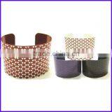 Fashion Thin Metal Enamel Wide Cuff Bangles (FCH-10864) thumbnail-1
