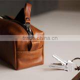 2016 Hot Selling Brown Leather Fancy Pen Holder With Zipper