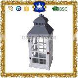 2016 Wood Candle Lanterns With Grey Metal Top thumbnail-1