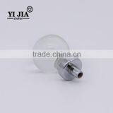 1 3/8 Inch Zinc Alloy Clear Polished Chrome Glass Knob thumbnail-3