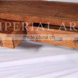 Wood Iron Book Shelf With 2 Drawers thumbnail-3