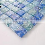 SMS14 Blue colour mosaic swimming pool material mosaic crystal glass mosaic tile