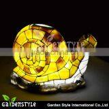 Solar Powered Light Snail Shape Accent Light, Mosaic Led Battery Light, Durable Poly Resin Led Battery Light