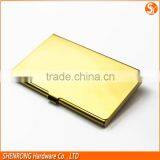 Luxury Gold Color Blocking RFID Credit Card Holder With Engraving LOGO