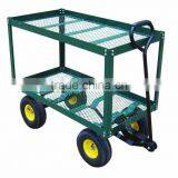 Garden Man-powered Tractor Cart Garden Double-deck Tool Cart TC4204A thumbnail-1
