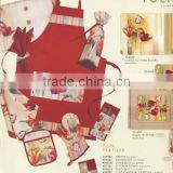 Wholesale Oven Glove Kitchen Towel and Potholder 3pcs Printing Kitchen Set thumbnail-5