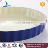 Good Quality Oval Dark Blue Personalized Ceramic Bakeware thumbnail-2