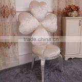 BISINI Beautiful Design Leisure Chair, Flower Shaped Solid Wood With Fabric Chair, Fancy Decorative Chair (BF01-X1186) thumbnail-1