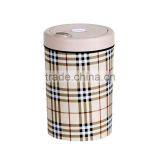 Plastic Open Top Structure Flip Round Trash Can Dustbin Trash Bin 10L thumbnail-2