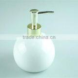 White Ceramic Bathroom Accessories Set 2 / Lotion Dispenser & Tumbler With Color Gift Box thumbnail-6