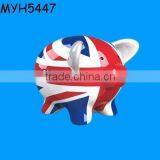 Union Jack Porcelain Piggy Banks thumbnail-1