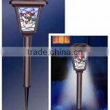 2-PC 145X145 Die Cast Aluminum Solar Garden Decoration Path Light With Mosaic Lens thumbnail-3