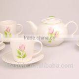Ceramic Tea Set, Porcelain Coffee Set With Decal thumbnail-2
