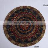 Brown Black Glass Bead Place Mats With Patterns Available in More Colours and Patterns thumbnail-1