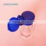 Tiny Vial Glass Table Condiment Holder With Plastic Hole Dispenser Lid thumbnail-4