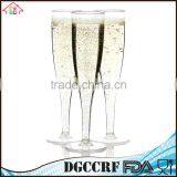 NBRSC Promotional Disposable Hard Plastic Champagne Flutes Party Wine Glasses Cups thumbnail-1