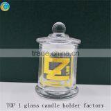 Transparent Empty Glass Bottles With Clear Dome