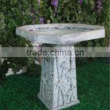 Antique Garden Fiberglass Clay Bird Bath Wholesale thumbnail-2