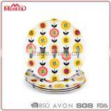 Chime Design Food Grade 10inch 4pcs Round Table Melamine Plate Sets thumbnail-1