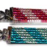 Colorful Bracelet With Zinc Alloy Locking Part, Hot Sale Gift Leather With Crystal Gem Decoration thumbnail-2