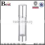 120ml Best Sellers Cosmetic Packaging Skin Care Airless Body Lotion Bottle With Silver UV Pump Cost Price Wholesale thumbnail-2