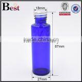 Wholesale Best Selling Cosmetic Packaging Golden Aluminum Spray Bottle Perfume Blue Glass Perfume Bottle 30ml China Manufacture thumbnail-4