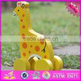 2017 New Products Animal Car Toy Wooden Giraffe Baby Toy W04A319 thumbnail-4