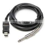3M Guitar Bass 1/4'' 6.3mm Jack To USB Link Connection Instrument Cable Adapter thumbnail-4