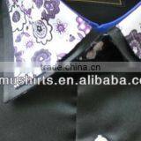 Man Fashion Black Shirts High Double Collar Mens Black Shirts thumbnail-2