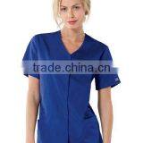Workwear Women Short Sleeve Snap Scrub Top thumbnail-1