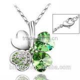 Jewelry Gift Fashionable Clover Pendant Diamond Necklace Jewelry Neck Decor for Ladies