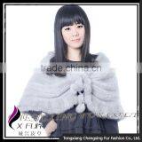 CX-B-M-24H Wholesale In Stock Fashion Mink Fur Shawl, Cashmere Shawl thumbnail-5