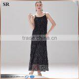 Ladies Crochet Black Long Fashion Evening Party Dress thumbnail-3