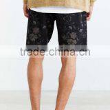 Modern Linen Full Flowers Printed Mens Shorts thumbnail-4