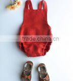 Baby Girl Infant Summer Fashion Clothes Cotton Ruffle Red Romper Design thumbnail-1