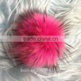 Hot Sales Genuine Raccoon Fur Pom Poms Fur Balls DIY for Children Knitted Cap Gloves Keychain Beanies Jewelry Accessories thumbnail-5