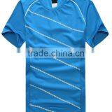 100% Polyester White Wholesale Striped Men Blank t Shirt thumbnail-4