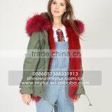 Myfur Fashion Army Green Parka With Fox Fur Lining And Big Size Raccoon Fur Hooded Parka thumbnail-3